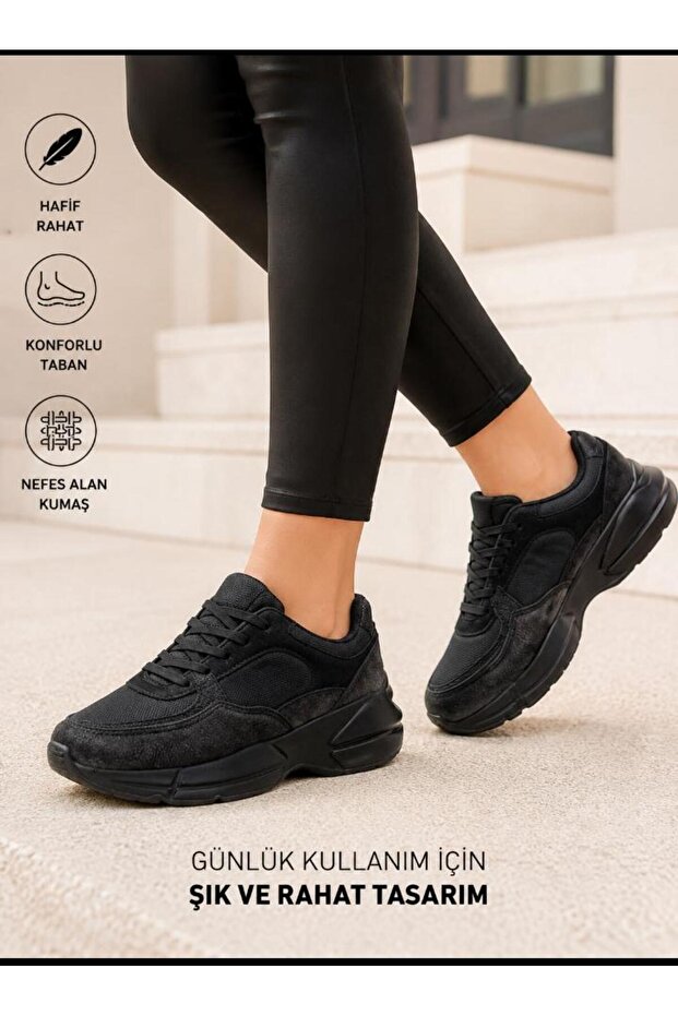 Women's Black Daily Walking Shoes