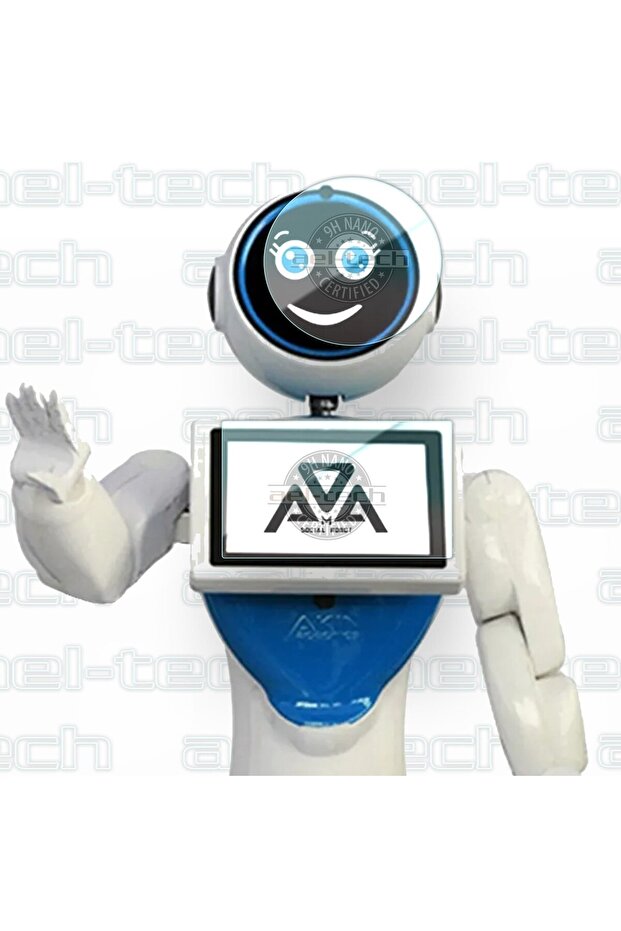 مجموعة واقي شاشة نانو 9H متوافق مع أجهزة Akınsoft Mini Robot، مكونة من قطعتين
