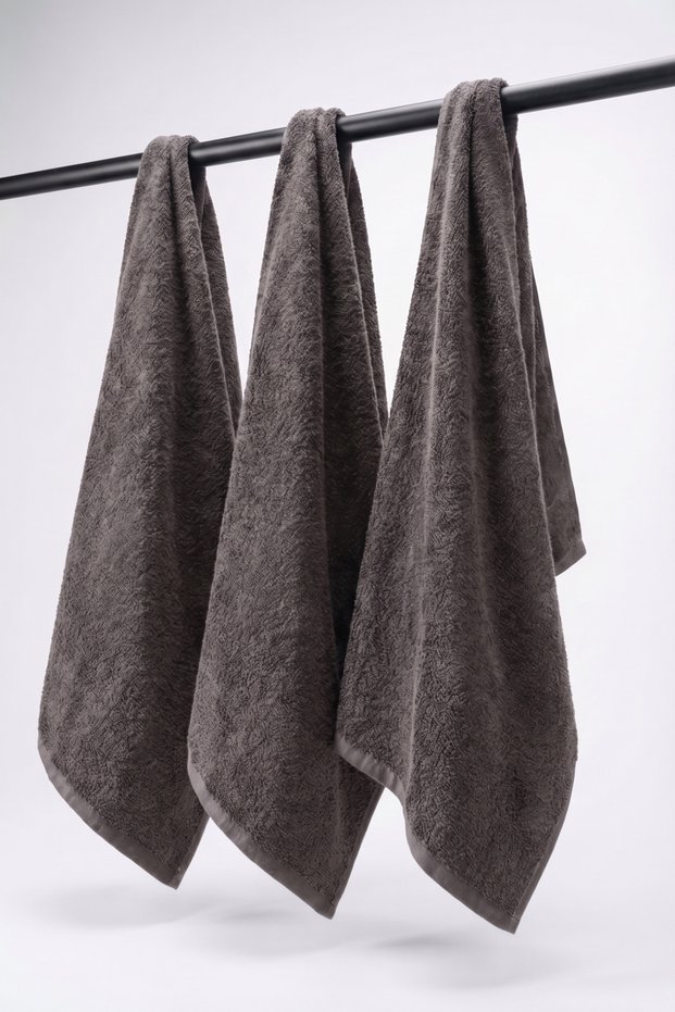 3-Pack 100% Cotton Anthracite Sports Towel Fitness Training Gym Golf Boxing Towel Sweat Absorbent 30X100