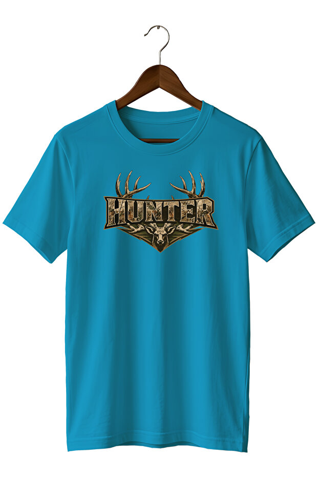 Camouflage Printed T-Shirt Hunter Deer Figured Nature T-Shirt