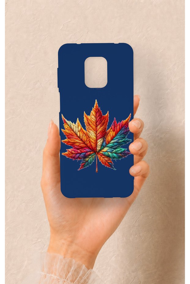Redmi Note 9 Pro 9S Compatible Colorful Leaf Pattern Silicone Case