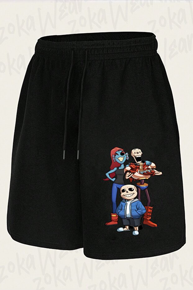 شورت مطبوع بتصميم Undertale Sans v6 للجنسين