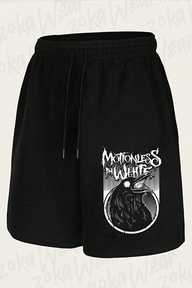 Unisex Motionless in White Design Printed Shorts