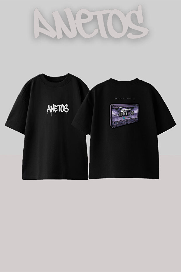 Eminem Slim Shady_20 Design Printed Oversize Black T-Shirt