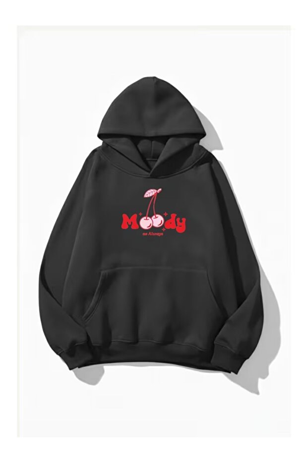 Women's Hooded Printed Relaxed Fit Sweatshirt