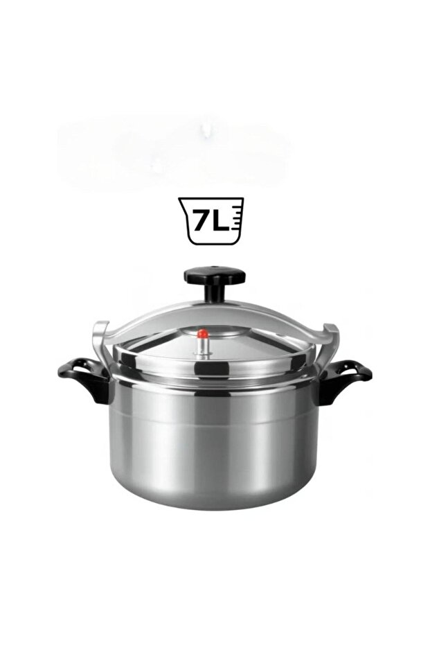 Premium 7L Aluminum Pressure Cooker - 2mm Thick Durable Safety Pot for Fast and Efficient Cooking