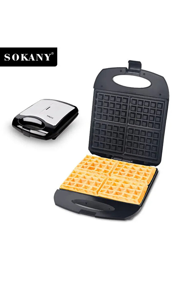 4-Slice Waffle Machine | Compact Stainless Steel Belgian Waffle Iron