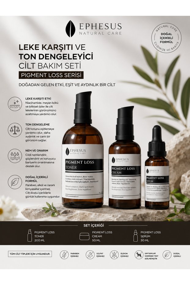 Pigment Loss Anti-Blemish Skin Renewal and Tone Equalizing 3-Piece Care Set