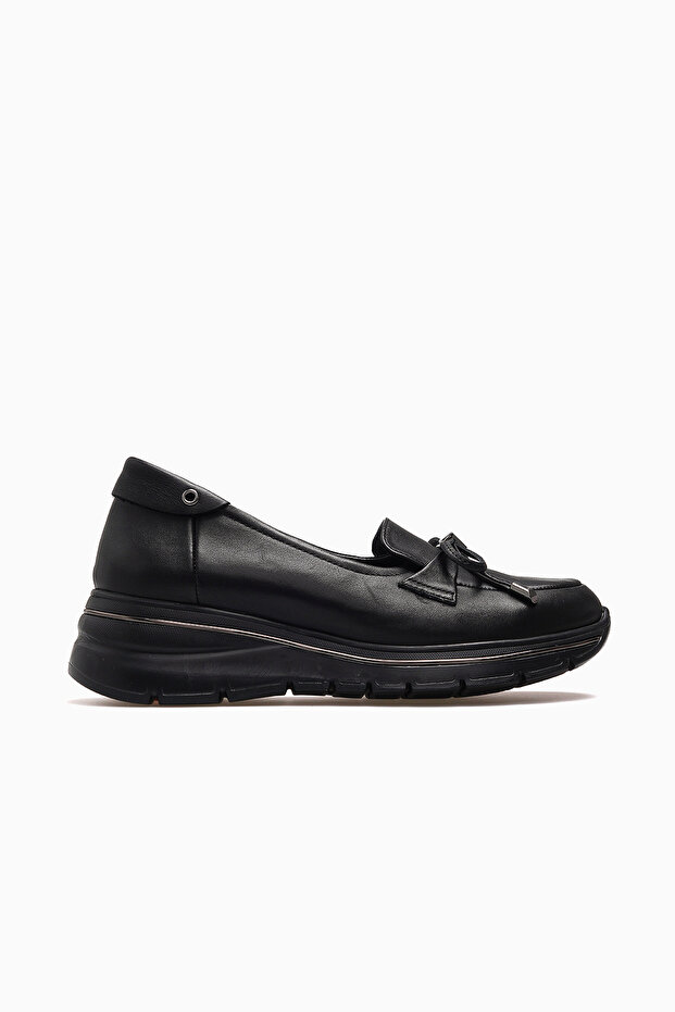 Women's Leather Casual Shoes 26Y D26Ya-3195 Black