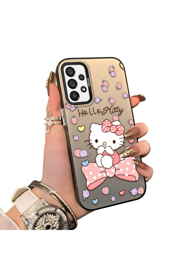 Samsung Galaxy A73 Compatible Hard Acrylic Back Silicone Edge Lens Protection Case