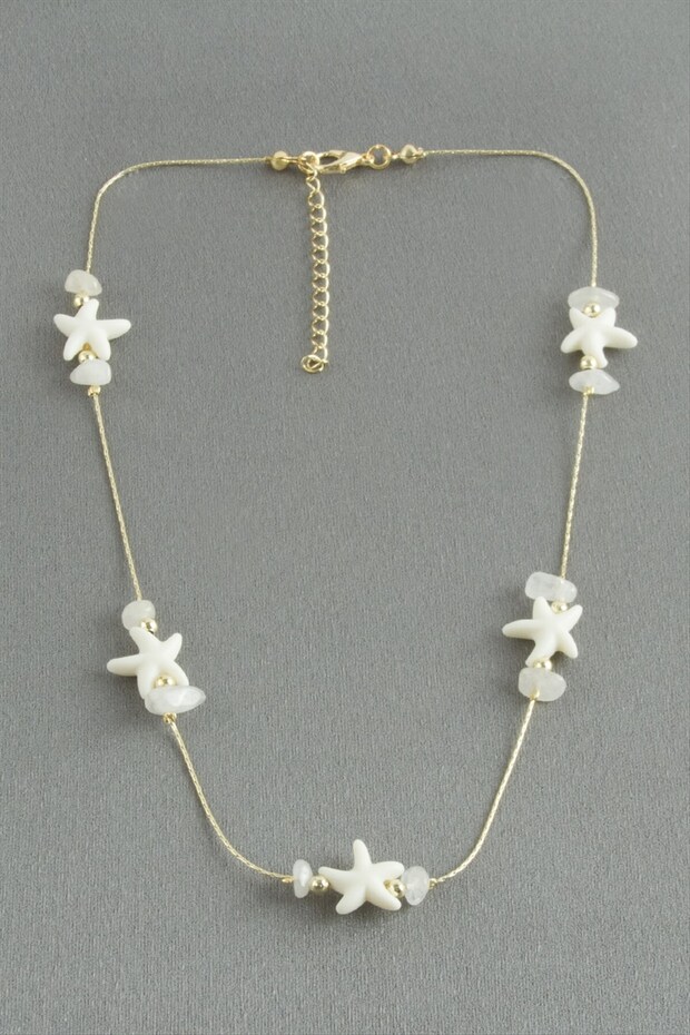 Starfish Cracked Natural Stone Necklace