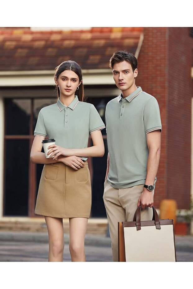 New Arw50315 Seri̇ntutan--High Quality Buttoned Polo Collar Tshirt
