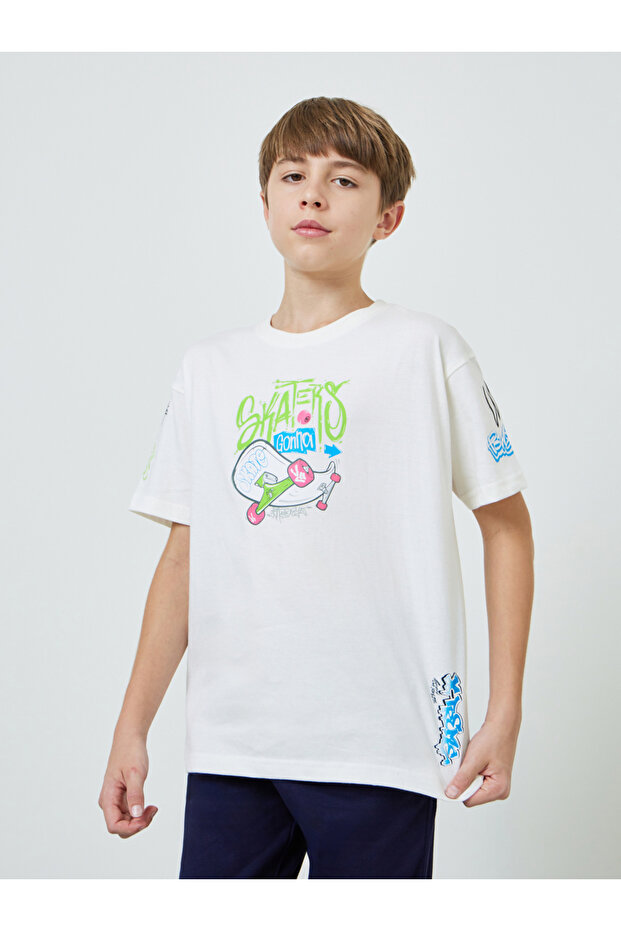 Teen Boys Graphic Print Oversized T-Shirt