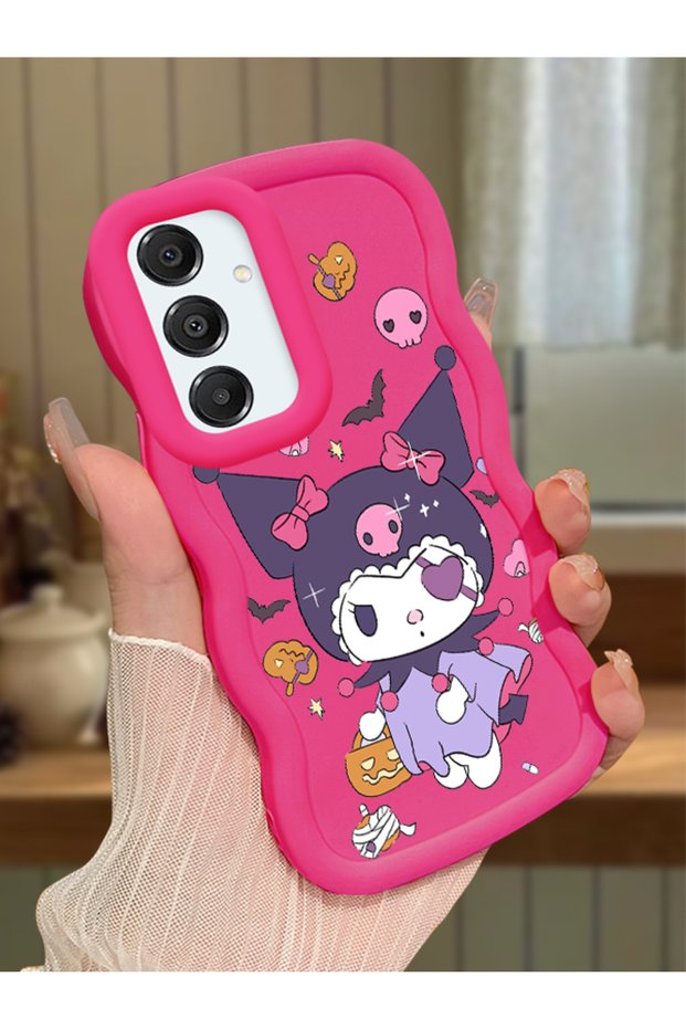Samsung Galaxy A16 Compatible Case Camera Protector Red Silicone Couple Phone Case Cartoon Pattern
