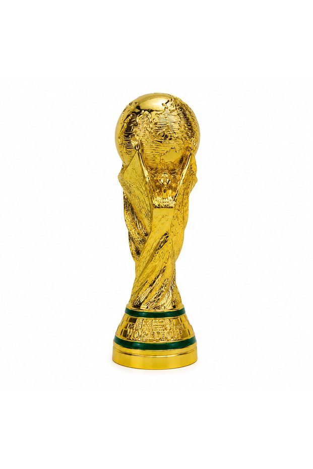 World Cup Style Football Trophy 26 cm Gold Championship Award Cup for Sports Events, Tournaments & Decoration