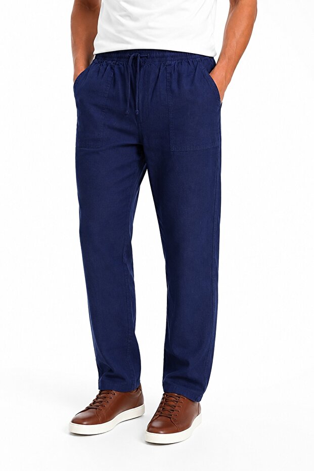 Men's Raw Fabric Elastic 100% Natural Cotton Trousers Bgl-St05616