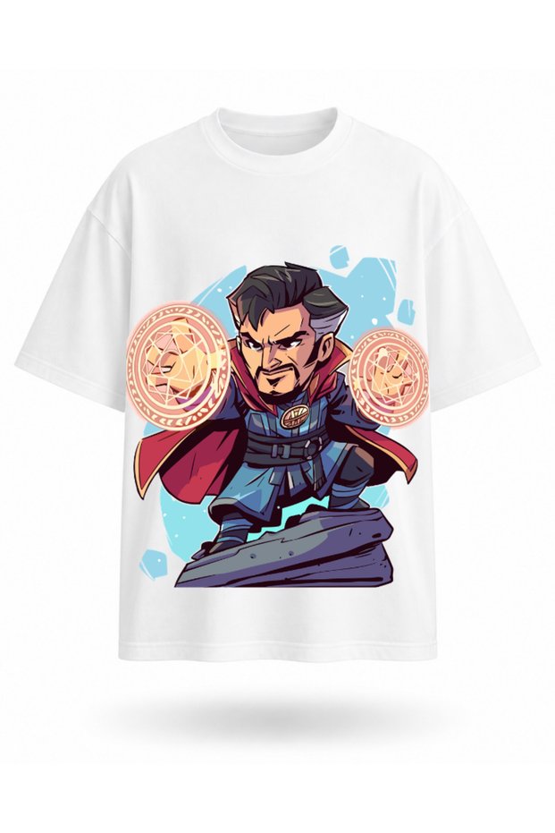 Sorcerer Warrior Printed Oversize Unisex T-Shirt Fantastic Graphic Streetwear Casual T-Shirt
