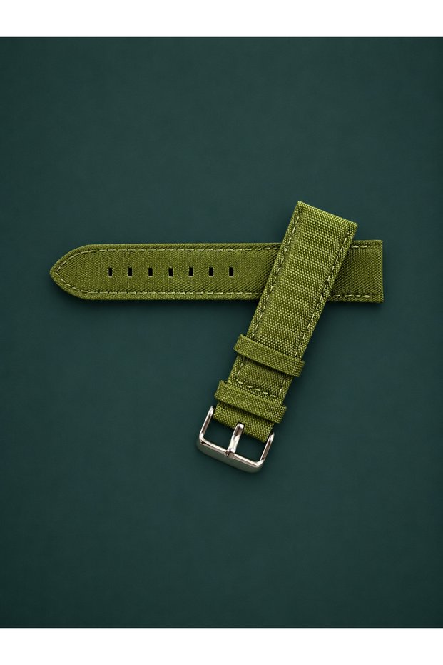22mm Premium Leather Lined Fabric Watch Band