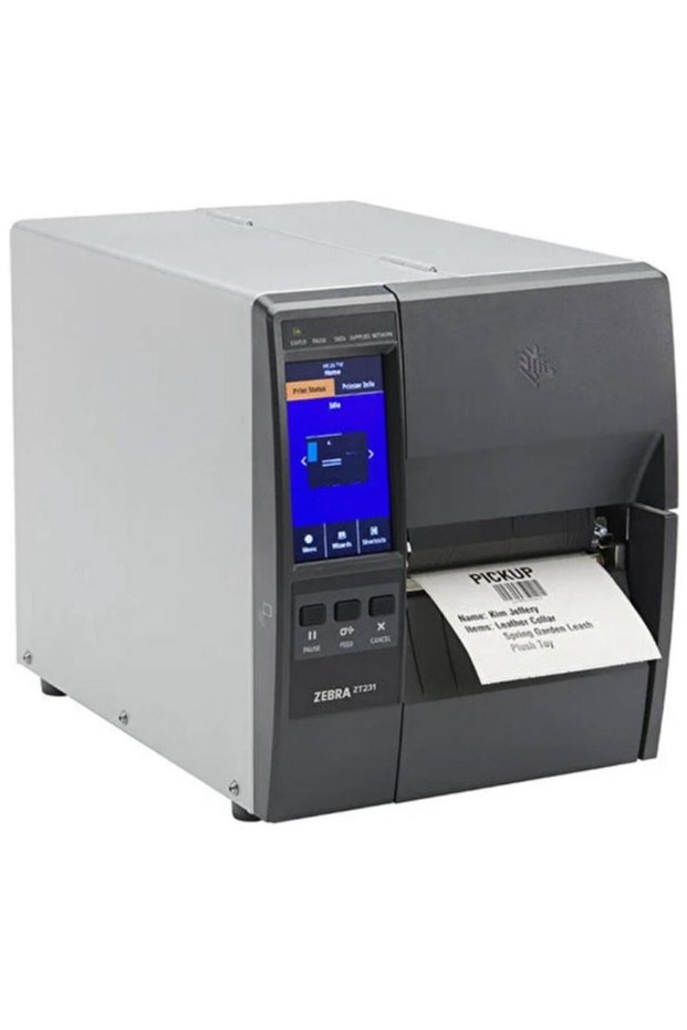 طابعة الباركود الصناعية Zebra ZT231T للنقل الحراري بدقة 203 نقطة في البوصة مع USB، سريال، إيثرنت