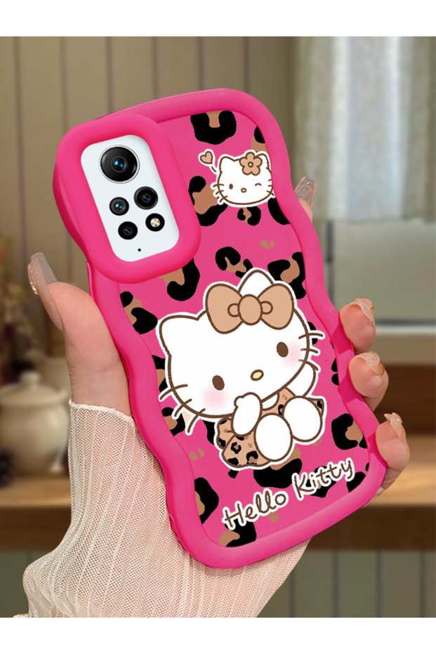 Redmi Note 12 Pro 4g Compatible Case with Camera Protector Red Silicone Couple Phone Case Kitty Pattern