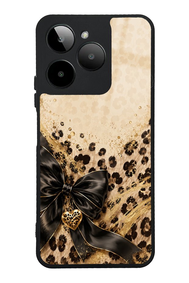 Gm Era 30 Golden Leopard Heart Design Glossy Phone Case
