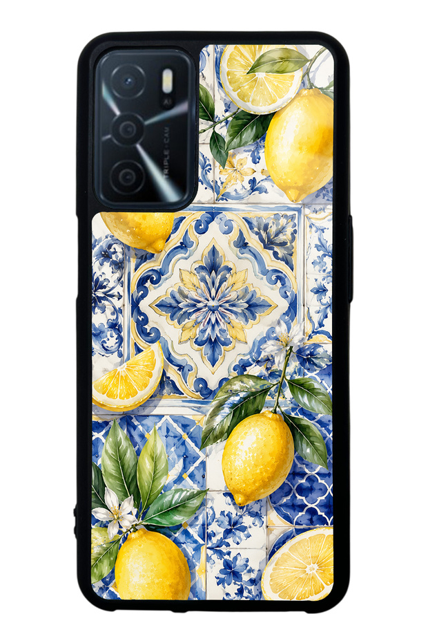 Oppo A16 Mediterranean Lemon Royale Design Glossy Phone Case