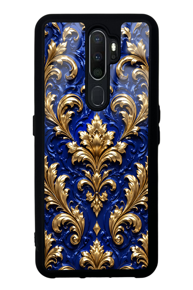 Oppo A5 2020 Royal Sapphire Baroque Design Glossy Phone Case