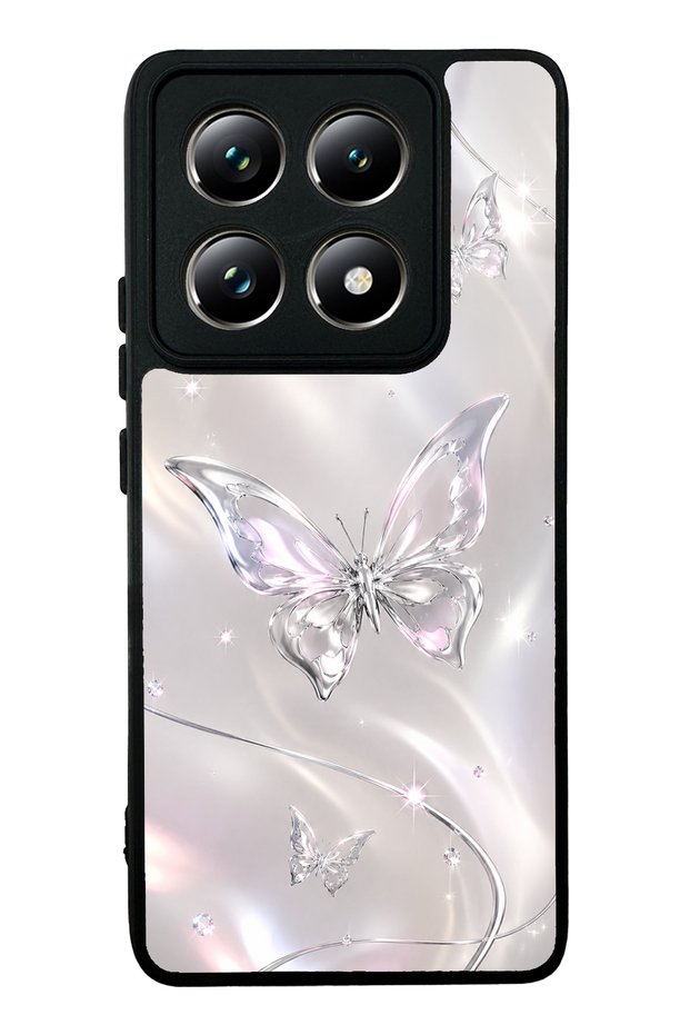 Xiaomi Mi 14t Pro Crystal Whisper Butterfly Design Glossy Phone Case
