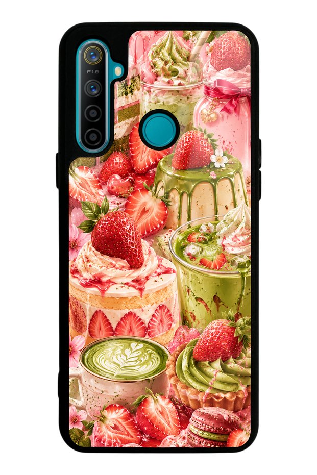 Realme 5I Strawberry Matcha Fantasy Design Glossy Phone Case