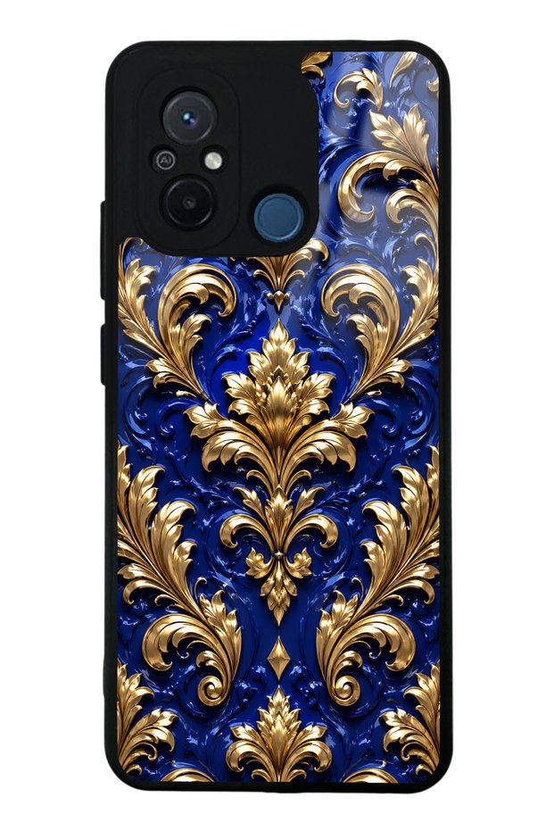 Xiaomi Redmi 12C Royal Sapphire Baroque Design Glossy Phone Case
