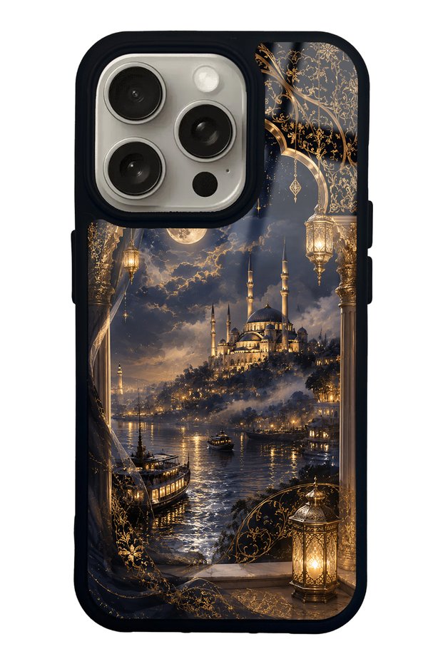 iPhone 15 Pro Midnight Bosphorus Design Glossy Phone Case