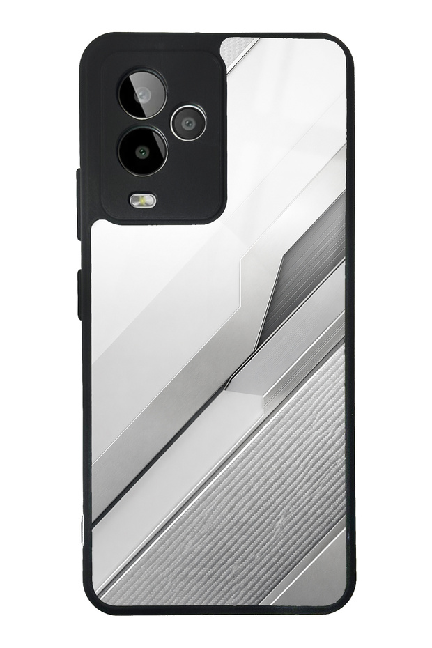 Gm 24 Pro Silver Titanium Edge Design Glossy Phone Case