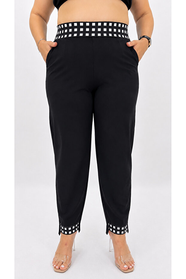 Plus Size Knitted Lycra Women's Trousers