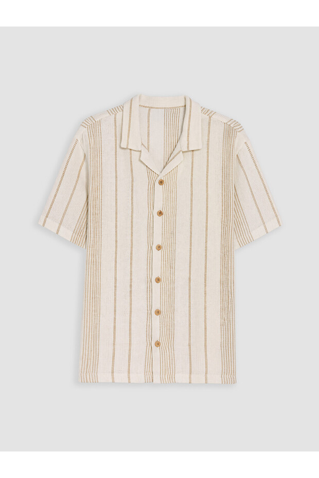 Lcw kids ecru striped boy's shirt