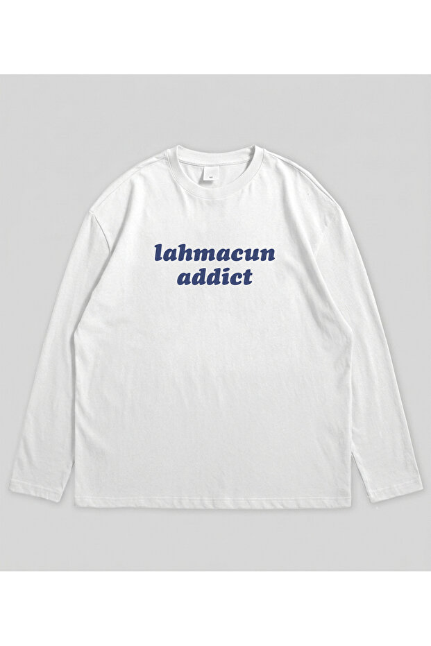 Lahmacun Addict Printed Long Sleeve Relaxed Fit T-Shirt
