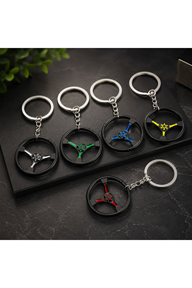 Stylish Steering Wheel-Shaped Gift Keychain, Very Stylish, a Gift for Those with a Stroller, a Gift for Dad, a Gift for a Man.