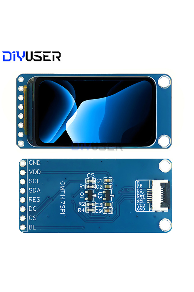 شاشة LCD TFT مقاس 1.47 بوصة من DIYUSER، شاشة صغيرة ST7789 بدقة 172*320، شاشة LCD بزاوية عرض كاملة، SPI ملونة