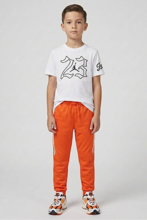 Kids Boy Brand Logo Short Sleeve Outdoor T-Shirt, White