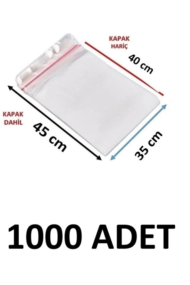 1000 Pieces 35 X 40+5 cm Adhesive Transparent Glossy Opp Bags Dowry Bags