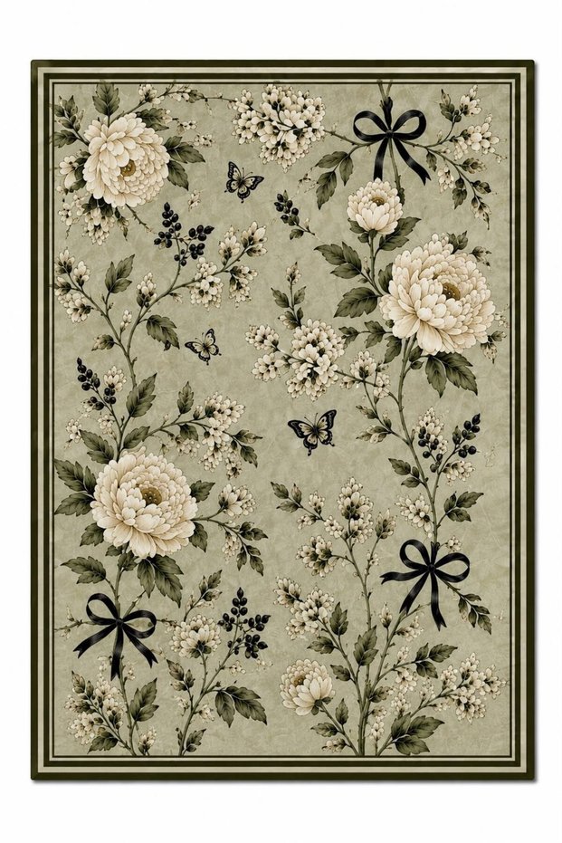 Eta Traditional Patterned Modern Woven Base Decorative Carpet Sdtamor2780