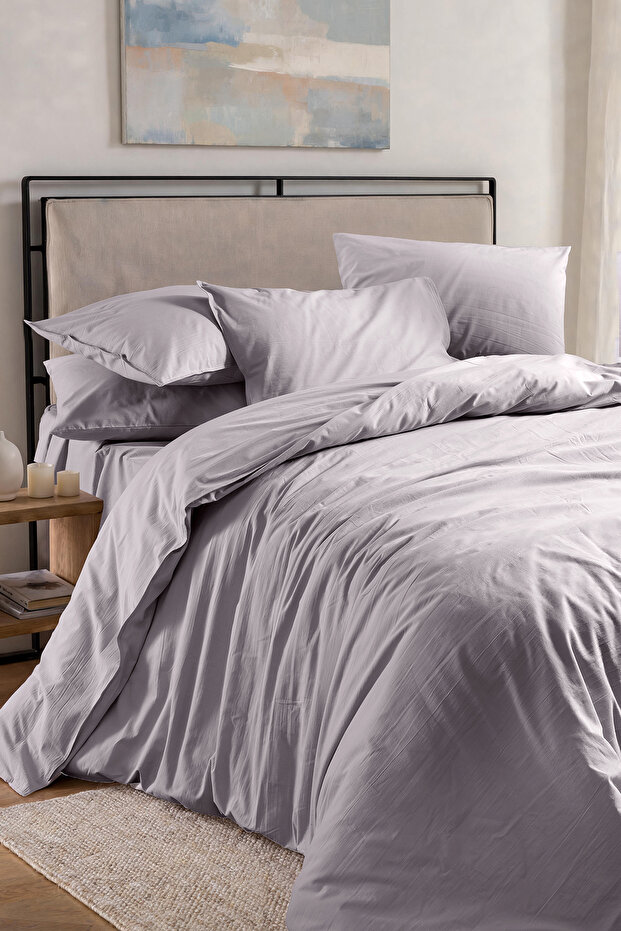 Arrow 100% Organic Washed Cotton Single Duvet Cover Set