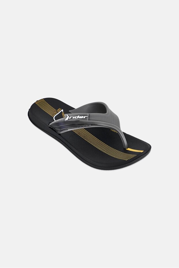 Kids Boy R Line II Slip On Slippers, Black