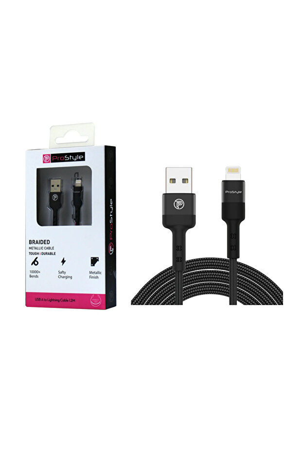PSCB2 USB A to Lightning Cable 1.2M Black