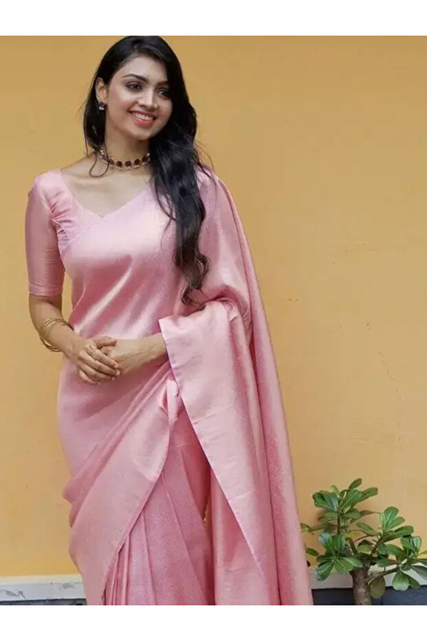 Pink Lichi Silk Saree - MAF3155 | Pink