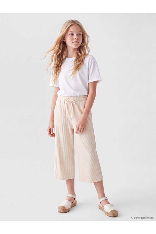 Sparkling Choices Wide Leg Girls' Muslin Capri from Shining Store
