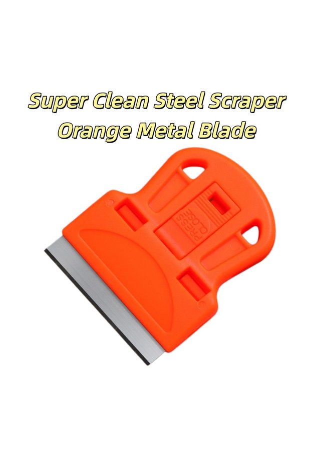 Orange Metal Nail Stamping Scraper – Multi-Function Plate Cleaning Tool, Glue Remover Spatula for Na