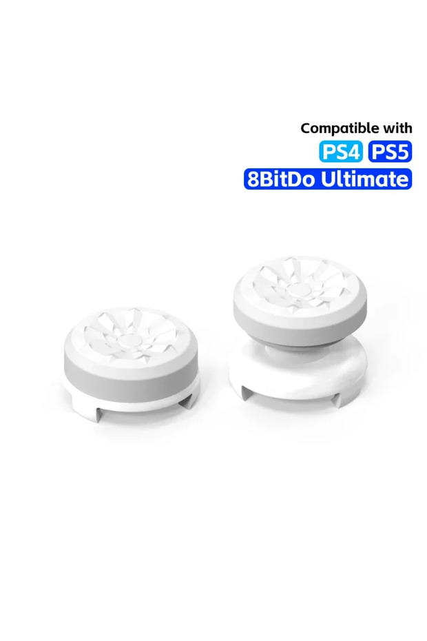 White For PS4 PS5 DATA FROG Replacement Joystick High Rise Freeks Compatible with 8BitDo Ultimate Co