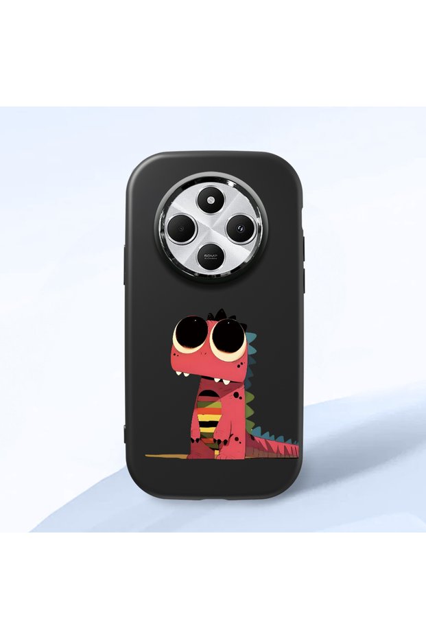 Redmi 14C 4G/5G Compatible Black Silicone Case with Shock-Absorbing Camera Protections