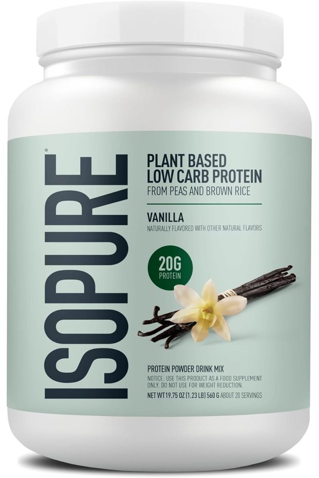 Plant-Based Protein Powder – 20g Organic Pea and Rice Protein with a Complete Amino Acid Profile – Supports Muscle Recovery & Lean Nutrition, Vanilla, 20 Servings