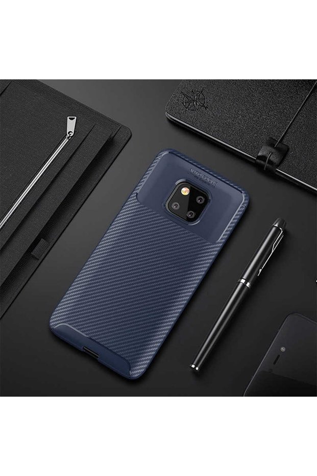 Case Carbon Design Cover Compatible for Huawei Mate 20 Pro Mobile Phone